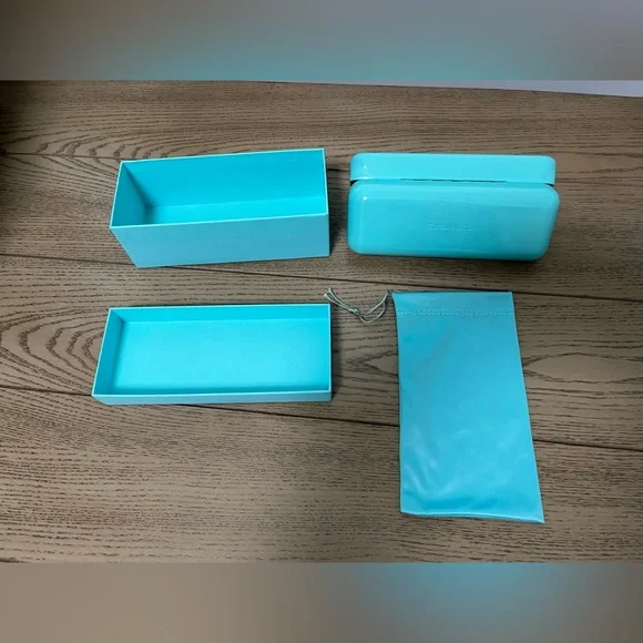 Tiffany & Co. Glasses Case with Soft Cloth Bag & Box - Picture 7 of 9